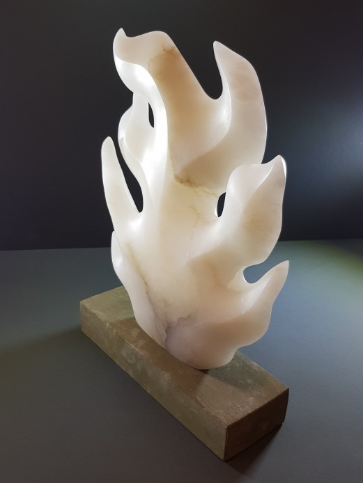 Alabaster sculpture carved by Samar Sharif